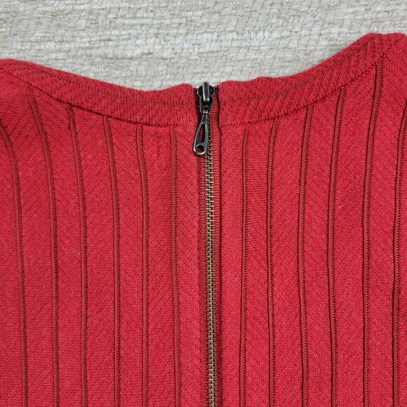 Nic + Zoe Red Knit Dress & Cardigan Set Size 2P Fit & Flare Ribbed Sweater 2pc - Picture 12 of 16